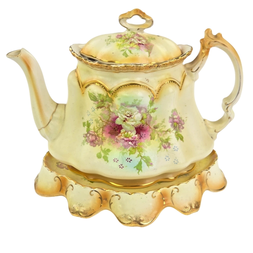 77502 IMPERIA WINDSOR CUDOWNY CZAJNIK NA PODSTAWIE RĘCZNIE MALOWANE KWIATY (1).jpg