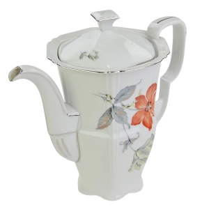 77588 BRACIA BENEDIKT CZESKIE RASOWE ART-DECO DZBANEK DO KAWY POMARAŃCZOWE KWIATY (2).jpg