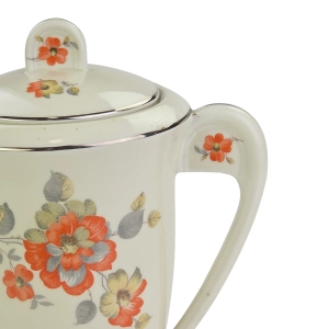 77591 BLOCH &amp; CO CUDOWNY DZBANEK DO KAWY ART-DECO KOŚĆ SŁONIOWA I POMARAŃCZOWE KWIATY (6).jpg