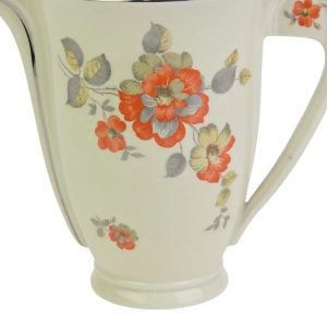 77591 BLOCH &amp; CO CUDOWNY DZBANEK DO KAWY ART-DECO KOŚĆ SŁONIOWA I POMARAŃCZOWE KWIATY (9).jpg