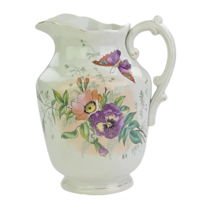 77600 ŚLICZNY CERAMICZNY DZBAN BRATKI MAKI I MOTYL Z ZESTAWU UWALNIANEGO (3).jpg