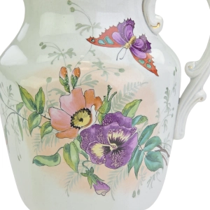 77600 ŚLICZNY CERAMICZNY DZBAN BRATKI MAKI I MOTYL Z ZESTAWU UWALNIANEGO (7).jpg