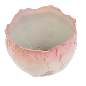 77648 ALCOBAÇA SECESYJNA CERAMICZNA DONICA OSŁONKA NA DONICZKĘ RÓŻE (4).jpg