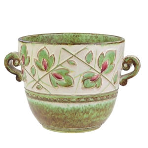 77649 WŁOCHY STARA CERAMICZNA DONICA OSŁONKA NA DONICZKĘ Z USZAMI (3).jpg