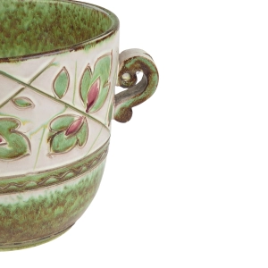77649 WŁOCHY STARA CERAMICZNA DONICA OSŁONKA NA DONICZKĘ Z USZAMI (4).jpg