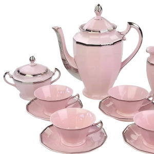 77721 CHODOV GRANIASTY SERWIS DO KAWY 6 OSÓB Z RÓŻOWEJ PORCELANY CUDEŃKO SREBRZENIA (6).jpg