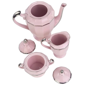 77721 CHODOV GRANIASTY SERWIS DO KAWY 6 OSÓB Z RÓŻOWEJ PORCELANY CUDEŃKO SREBRZENIA (9).jpg