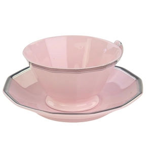 77722 CHODOV GRANIASTA FILIŻANKA ZE SPODKIEM Z RÓŻOWEJ PORCELANY CUDEŃKO SREBRZENIA (3).jpg