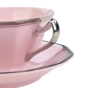 77722 CHODOV GRANIASTA FILIŻANKA ZE SPODKIEM Z RÓŻOWEJ PORCELANY CUDEŃKO SREBRZENIA (7).jpg
