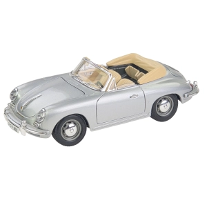 PORSCHE 356B CABRIO '1961 SREBRNY 1:18 BBURAGO
