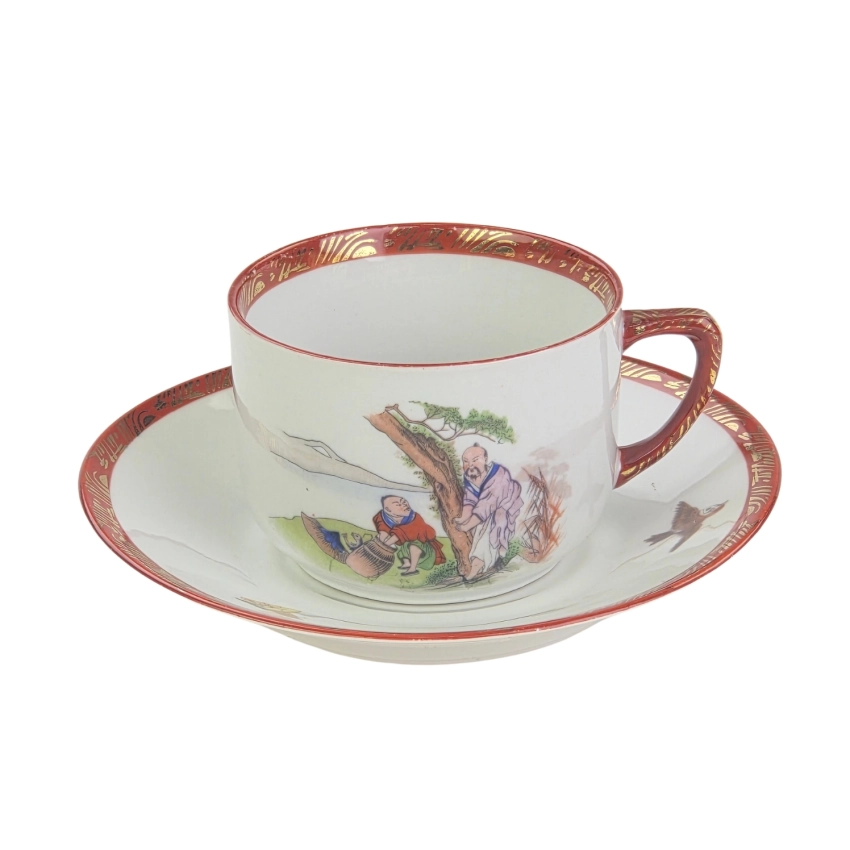 77751 SCHWARZENHAMMER JAPAN BUNT FILIŻANKA ZE SPODKIEM Z ORIENTALNYMI DEKORACJAMI (1).jpg