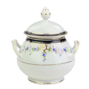 77792 BIEDERMEIER CUKIERNICA RĘCZNIE MALOWANA NIEBIESKIE KWIATUSZKI (2).jpg