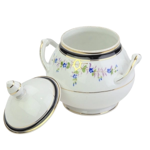 77792 BIEDERMEIER CUKIERNICA RĘCZNIE MALOWANA NIEBIESKIE KWIATUSZKI (4).jpg