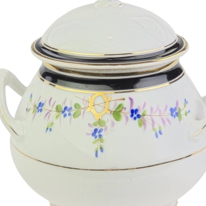 77792 BIEDERMEIER CUKIERNICA RĘCZNIE MALOWANA NIEBIESKIE KWIATUSZKI (7).jpg