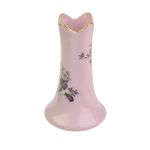 77805 PIRKENHAMMER WAZONIK FLET Z RÓŻOWEJ PORCELANY FIOŁKI FIOŁECZKI (3).jpg