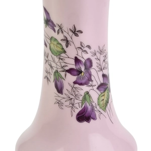 77805 PIRKENHAMMER WAZONIK FLET Z RÓŻOWEJ PORCELANY FIOŁKI FIOŁECZKI (5).jpg