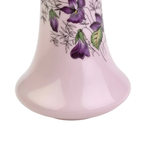 77805 PIRKENHAMMER WAZONIK FLET Z RÓŻOWEJ PORCELANY FIOŁKI FIOŁECZKI (6).jpg