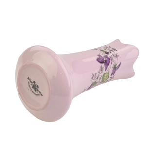 77805 PIRKENHAMMER WAZONIK FLET Z RÓŻOWEJ PORCELANY FIOŁKI FIOŁECZKI (8).jpg