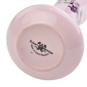 77805 PIRKENHAMMER WAZONIK FLET Z RÓŻOWEJ PORCELANY FIOŁKI FIOŁECZKI (9).jpg