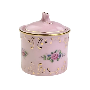 77804 STRUŽNA POJEMNIK MAŁE PUZDERKO Z RÓŻOWEJ PORCELANY W RÓŻYCZKI (1).jpg