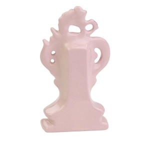 77807 KARLOVY VARY RÓŻOWA PORCELANA FIGURKA PRZEDSTAWIAJĄCA ZEGAR KOMINKOWY (7).jpg