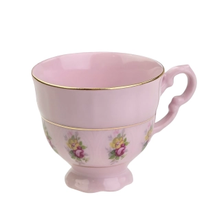 77806 LEANDER FILIŻANKA MOKKA ZE SPODKIEM Z RÓŻOWEJ PORCELANY FASON SONATA KOLOROWE KWIATUSZKI (5).jpg