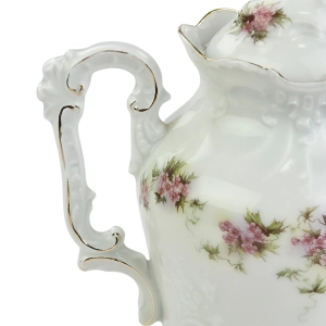77827 OHME ELYSEE SECESJA ŚLICZNY DZBANEK DO KAWY RÓŻOWE KWIATUSZKI (9).jpg
