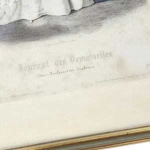77908 LE JOURNAL DES DAMES... STARA RYCINA Z MODĄ ZA SZYBĄ W RAMIE 1857 rok (6).jpg