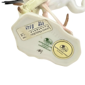 77912 HUTSCHENREUTHER HANS ACHTZIGER ŚLICZNA RĘCZNIE MALOWANA FIGURKA PTAKA CZAPLA (10).jpg