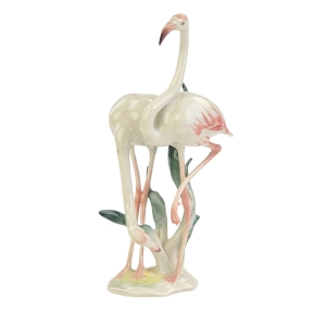 77913 HUTSCHENREUTHER HANS ACHTZIGER ŚLICZNA RĘCZNIE MALOWANA FIGURKA PARY PTAKÓW FLAMINGI (2).jpg