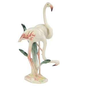 77913 HUTSCHENREUTHER HANS ACHTZIGER ŚLICZNA RĘCZNIE MALOWANA FIGURKA PARY PTAKÓW FLAMINGI (3).jpg