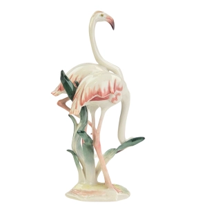 77913 HUTSCHENREUTHER HANS ACHTZIGER ŚLICZNA RĘCZNIE MALOWANA FIGURKA PARY PTAKÓW FLAMINGI (4).jpg