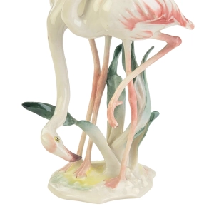 77913 HUTSCHENREUTHER HANS ACHTZIGER ŚLICZNA RĘCZNIE MALOWANA FIGURKA PARY PTAKÓW FLAMINGI (7).jpg