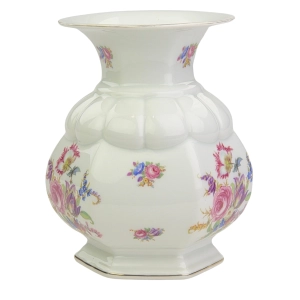 77956 ROSENTHAL ELEGANCKI WAZON BIEL KOLOROWE KWIATY I ZŁOCENIA (2).jpg
