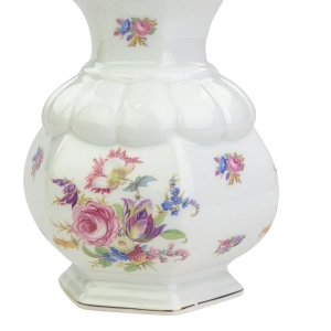 77956 ROSENTHAL ELEGANCKI WAZON BIEL KOLOROWE KWIATY I ZŁOCENIA (3).jpg