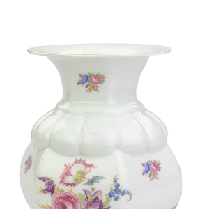 77956 ROSENTHAL ELEGANCKI WAZON BIEL KOLOROWE KWIATY I ZŁOCENIA (4).jpg