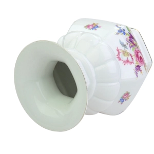 77956 ROSENTHAL ELEGANCKI WAZON BIEL KOLOROWE KWIATY I ZŁOCENIA (10).jpg