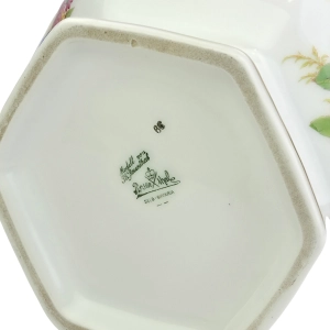77956 ROSENTHAL ELEGANCKI WAZON BIEL KOLOROWE KWIATY I ZŁOCENIA (12).jpg