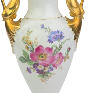 77974 ALKA KUNST CUDOWNY WAZON AMFORA Z ŁABĘDZIAMI W KWIATY 28,5 cm (5).jpg