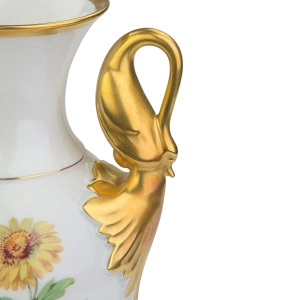 77974 ALKA KUNST CUDOWNY WAZON AMFORA Z ŁABĘDZIAMI W KWIATY 28,5 cm (7).jpg