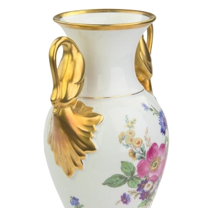 77974 ALKA KUNST CUDOWNY WAZON AMFORA Z ŁABĘDZIAMI W KWIATY 28,5 cm (8).jpg