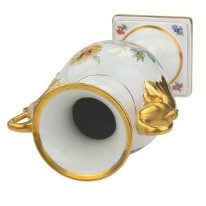 77974 ALKA KUNST CUDOWNY WAZON AMFORA Z ŁABĘDZIAMI W KWIATY 28,5 cm (13).jpg
