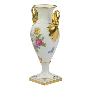 77975 ALKA KUNST CUDOWNY WAZON AMFORA Z ŁABĘDZIAMI W KWIATY 23,7 cm (3).jpg