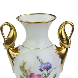 77975 ALKA KUNST CUDOWNY WAZON AMFORA Z ŁABĘDZIAMI W KWIATY 23,7 cm (4).jpg