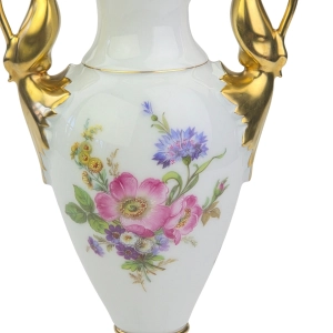 77975 ALKA KUNST CUDOWNY WAZON AMFORA Z ŁABĘDZIAMI W KWIATY 23,7 cm (6).jpg