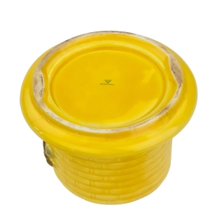 78004 GOEBEL CERAMICZNY ŻÓŁTY POJEMNIK NA MIÓD W KSZTAŁCIE ULA Z PSZCZÓŁKAMI Z ŁYŻECZKĄ (9).jpg