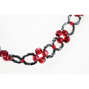 78025 CHOKER CZERWONO-CZARNY NASZYJNIK KOLIA CZARNE KORALIKI JABLONEX (2).jpg