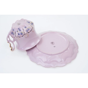 71388 CHODOV FILIŻANKA ZE SPODKIEM Z RÓŻOWEJ PORCELANY W NIEZAPOMINAJKI (5).JPG