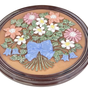 78104 SZWECJA GABRIEL CERAMICZNA DEKORACJA ŚCIANY TONDO BUKIET KWIATÓW (2).jpg