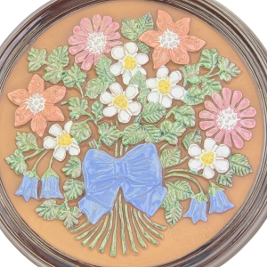 78104 SZWECJA GABRIEL CERAMICZNA DEKORACJA ŚCIANY TONDO BUKIET KWIATÓW (5).jpg